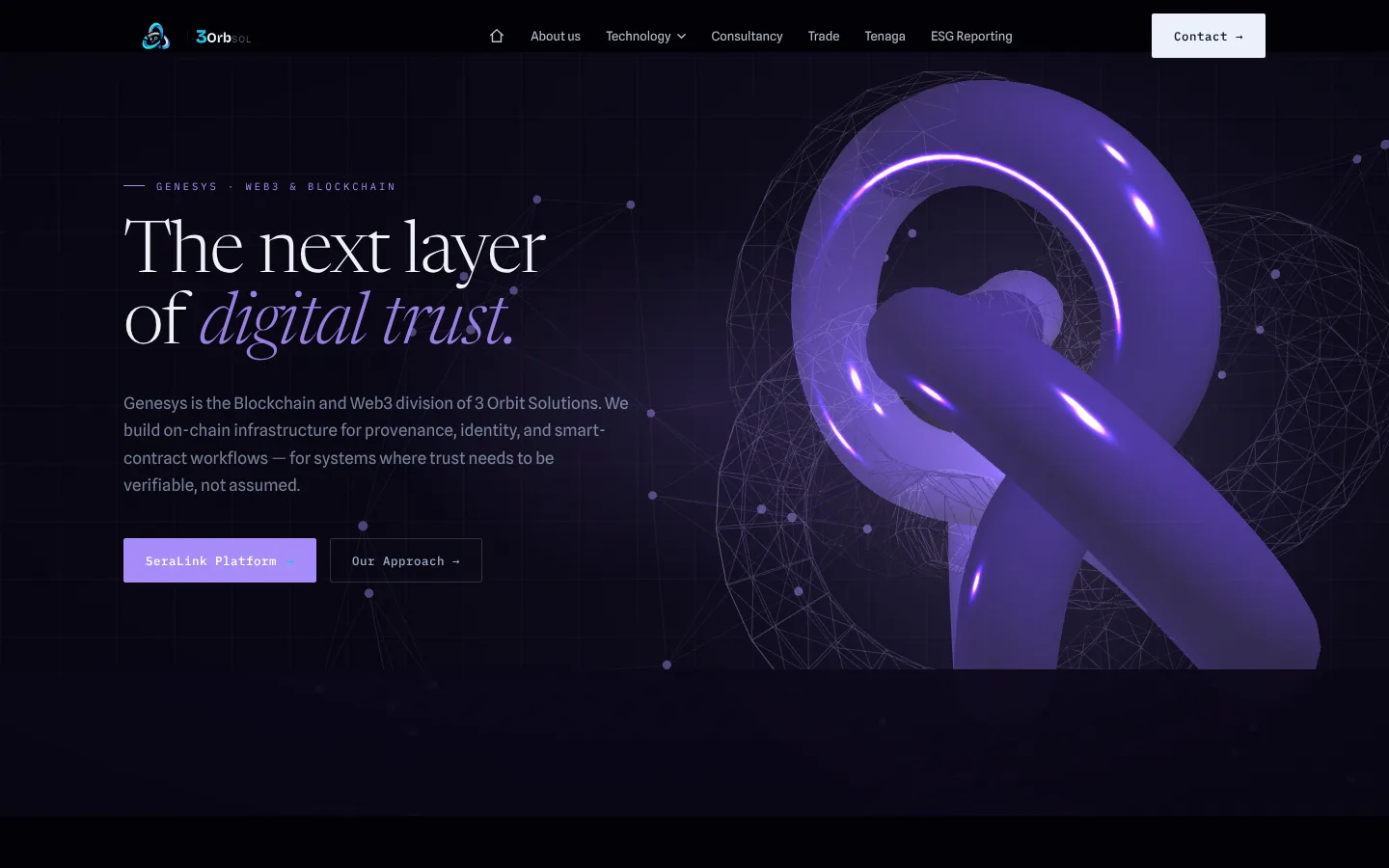 Genesys landing page