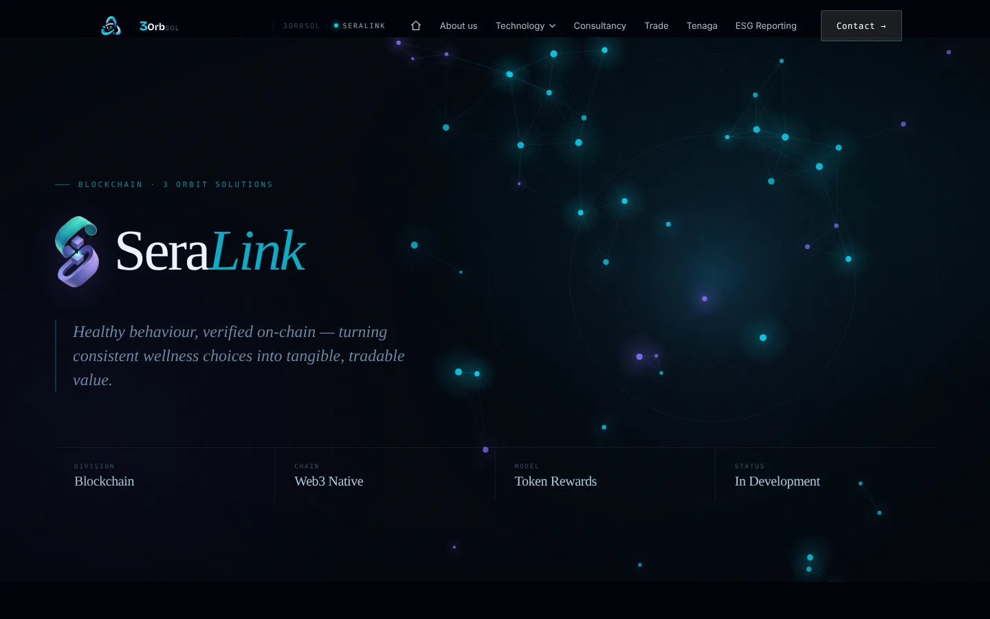 SeraLink landing page