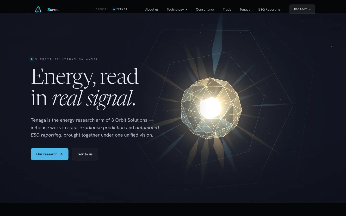 Tenaga landing page