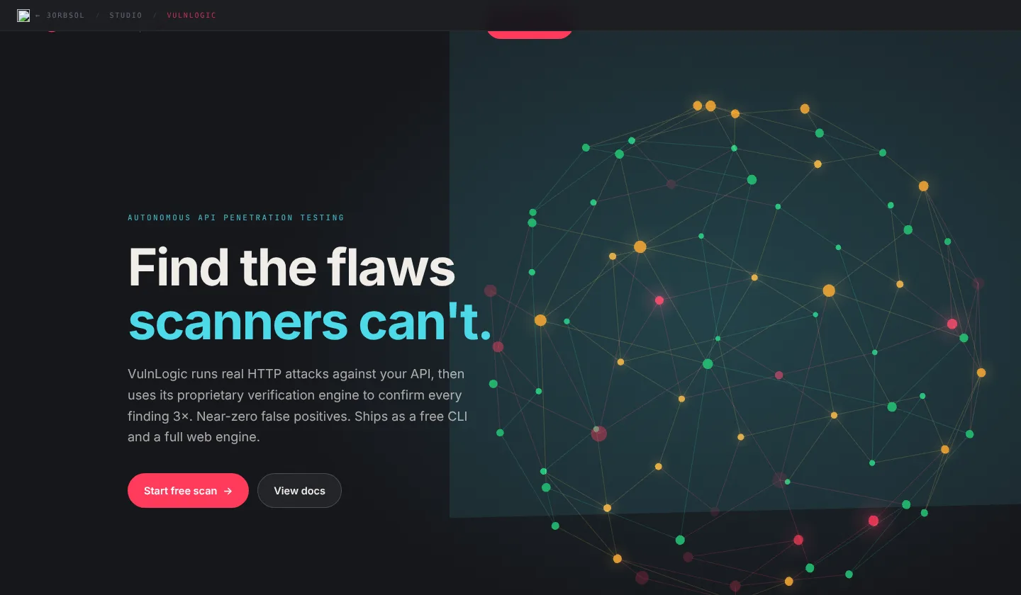 VulnLogic landing page
